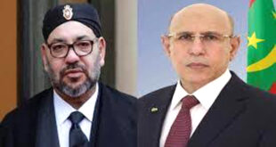 الرباط  - قناة  العرب  توصل الملك محمد السادس ببرقية تهنئة من محمد ولد الشيخ الغزواني، رئيس الجمهورية الإسلامية الموريتانية، وذلك بمناسبة عيد الاستقلال المجيد. وأعرب الرئيس الموريتاني، في هذه البرقية، عن أحر التهاني للملك، “متمنيا للشعب المغربي الشقيق المزيد من التقدم والرخاء”. ومما جاء في البرقية أيضا: “كما أجدد لكم حرصنا على مواصلة الجهود من أجل تعزيز وتطوير علاقات التعاون القائمة بين بلدينا، خدمة لمصالح شعبينا الشقيقين”.