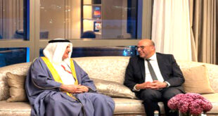 Par- alarabtv Le président de la Chambre des conseillers, Mohamed Ould Errachid a eu, samedi à Tachkent, en Ouzbékistan, des entretiens avec le président du Conseil des représentants du Bahreïn, Ahmed bin Salman Al Musallam, en marge des travaux de la 150è Assemblée de l’Union interparlementaire (UIP).
